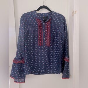 J. Crew light cotton/silk blend top in size 10.